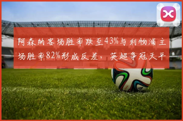 阿森纳客场胜率跌至43%与利物浦主场胜率82%形成反差，英超争冠天平倾斜